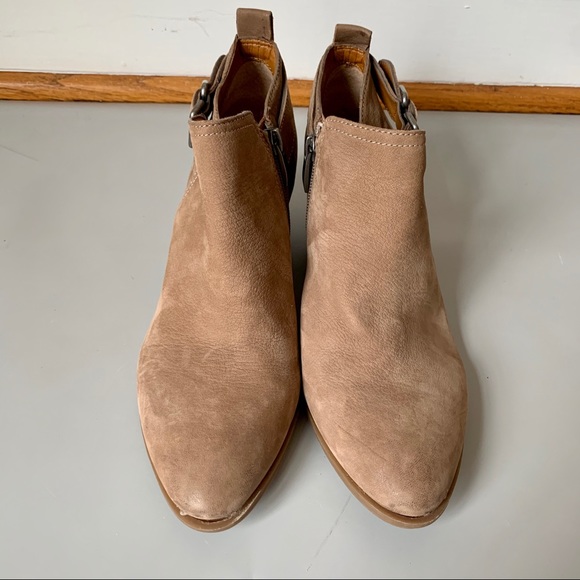 franco sarto side buckle booties